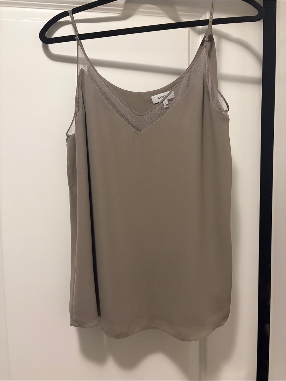 Rails Taupe V-Neck Slip Cami with Adjustable Straps